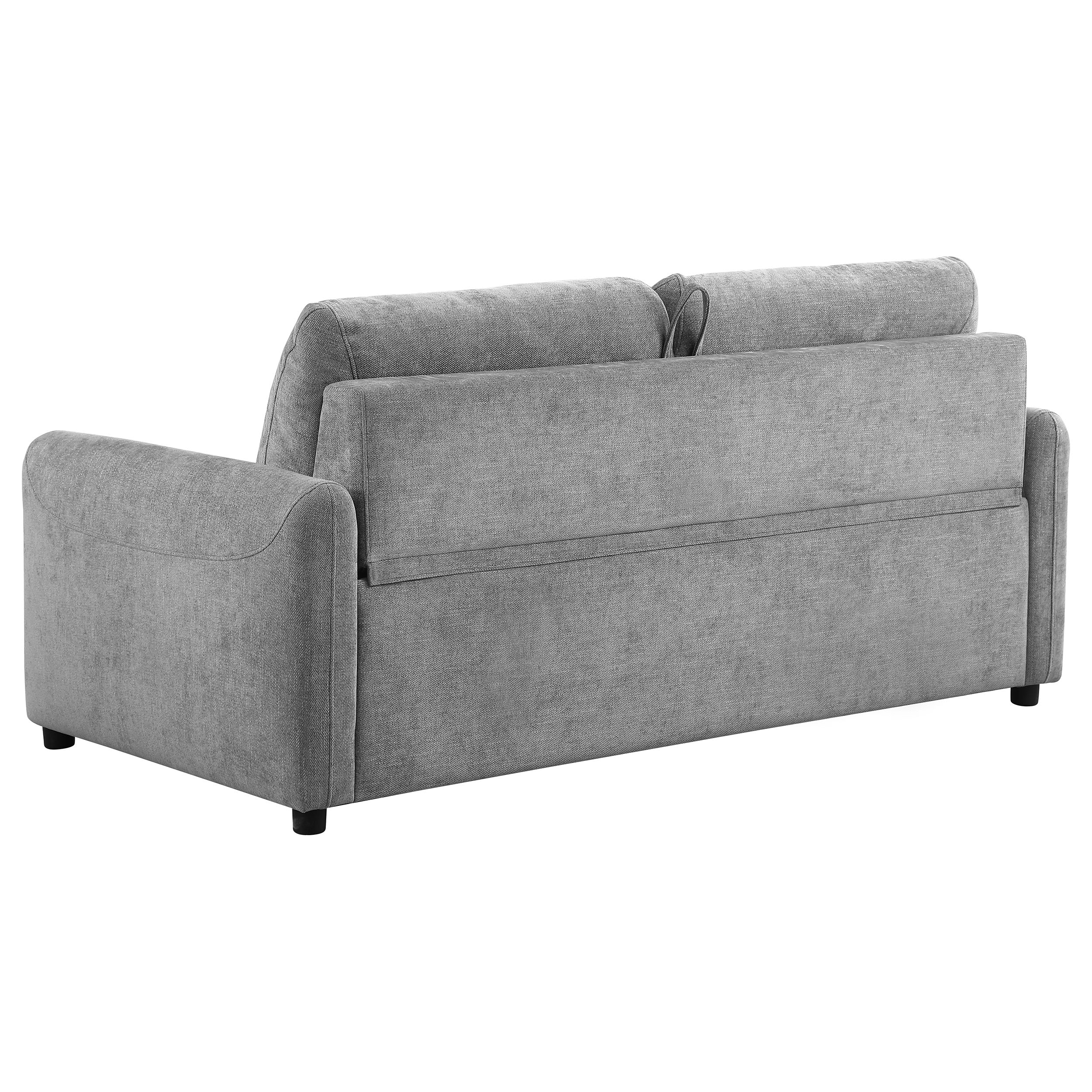 Rylie Upholstered Sofa Sleeper with Queen Mattress Grey — view 8