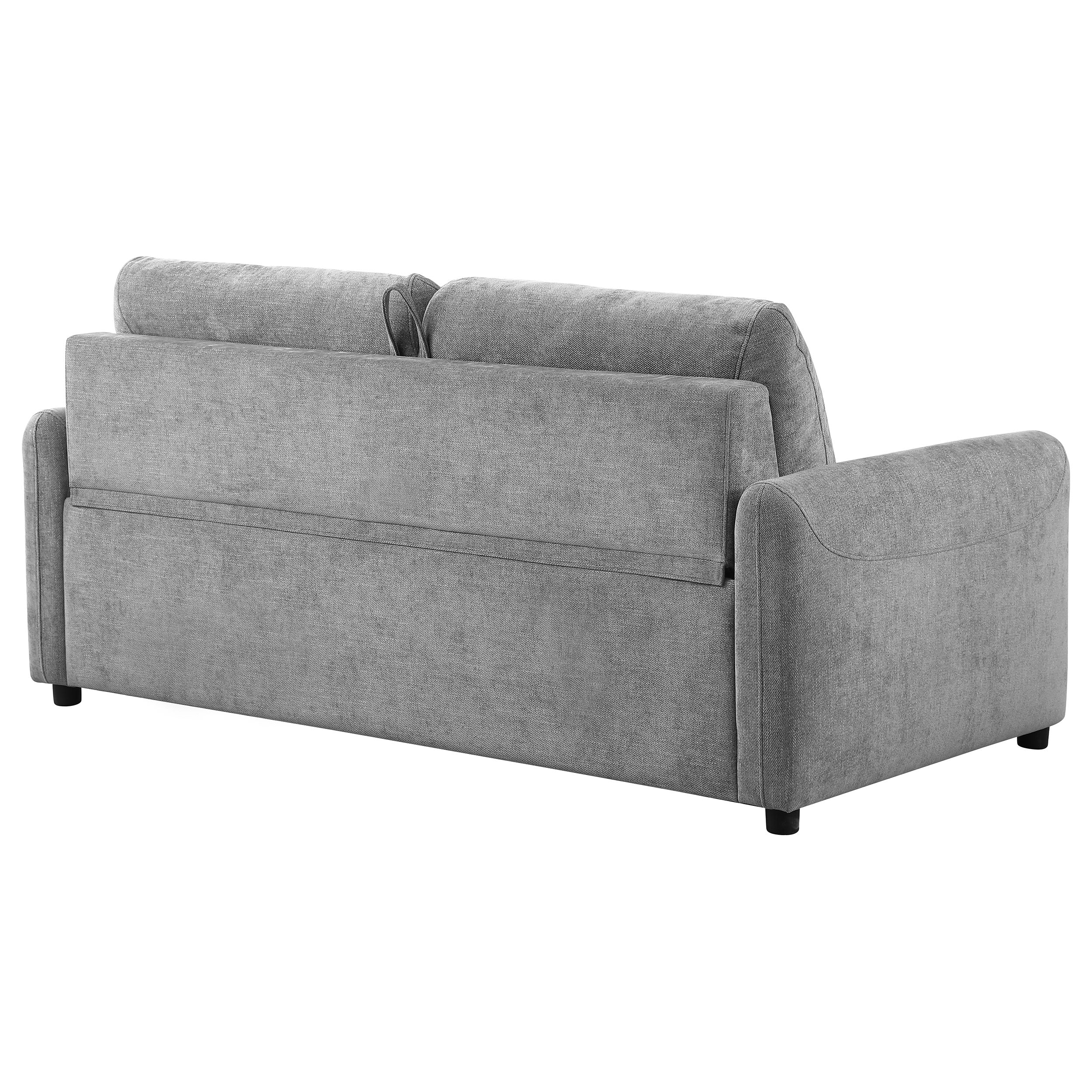 Rylie Upholstered Sofa Sleeper with Queen Mattress Grey — view 9