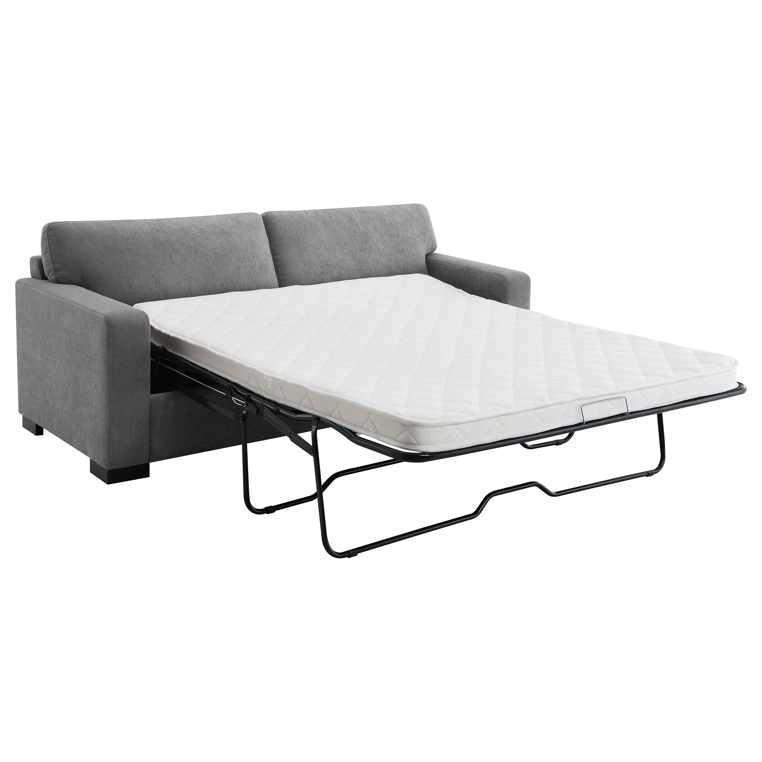 Simpson Upholstered Sofa Sleeper with Queen Mattress Grey — view 4