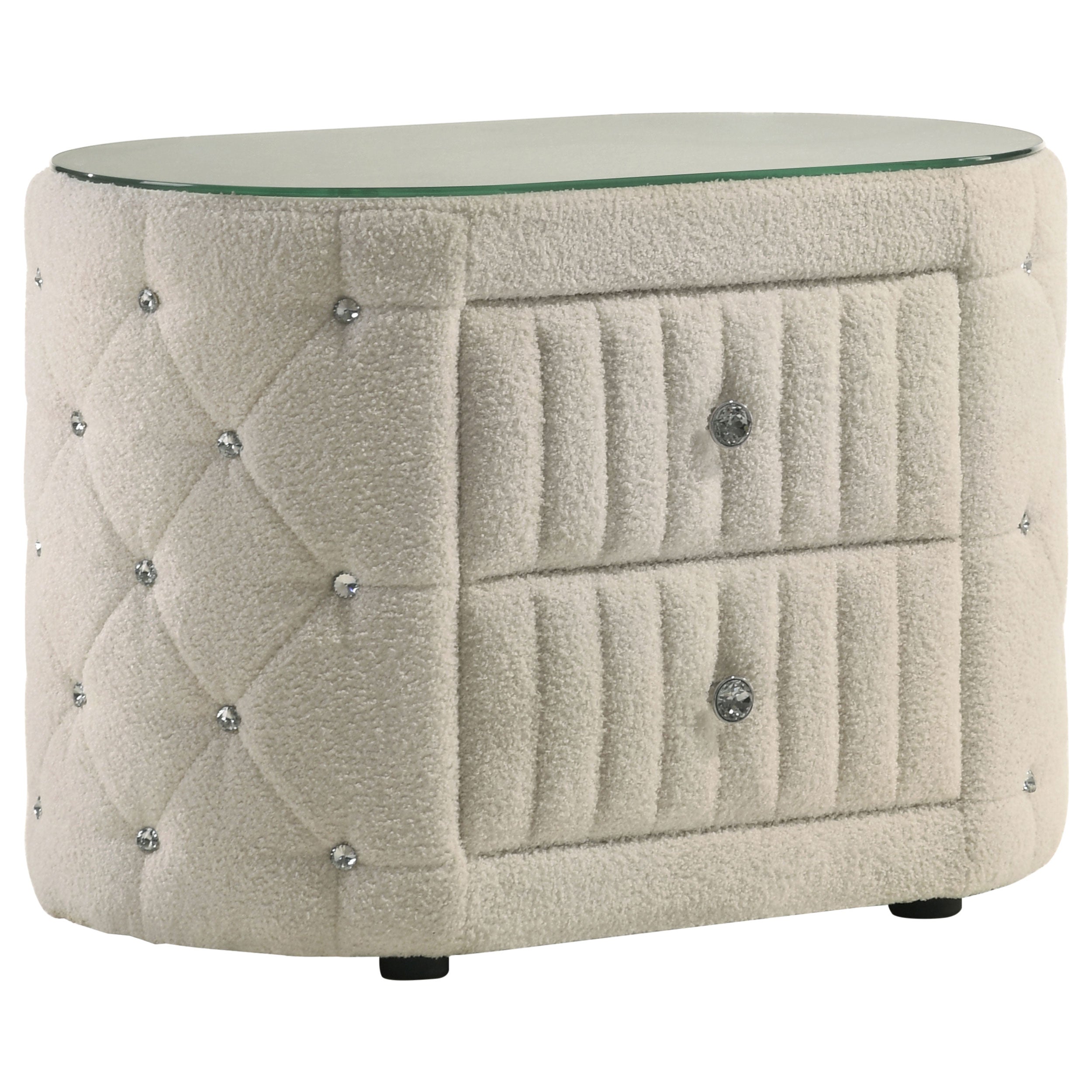 Sonya 4-piece Upholstered Queen Bedroom Set Ivory — view 7