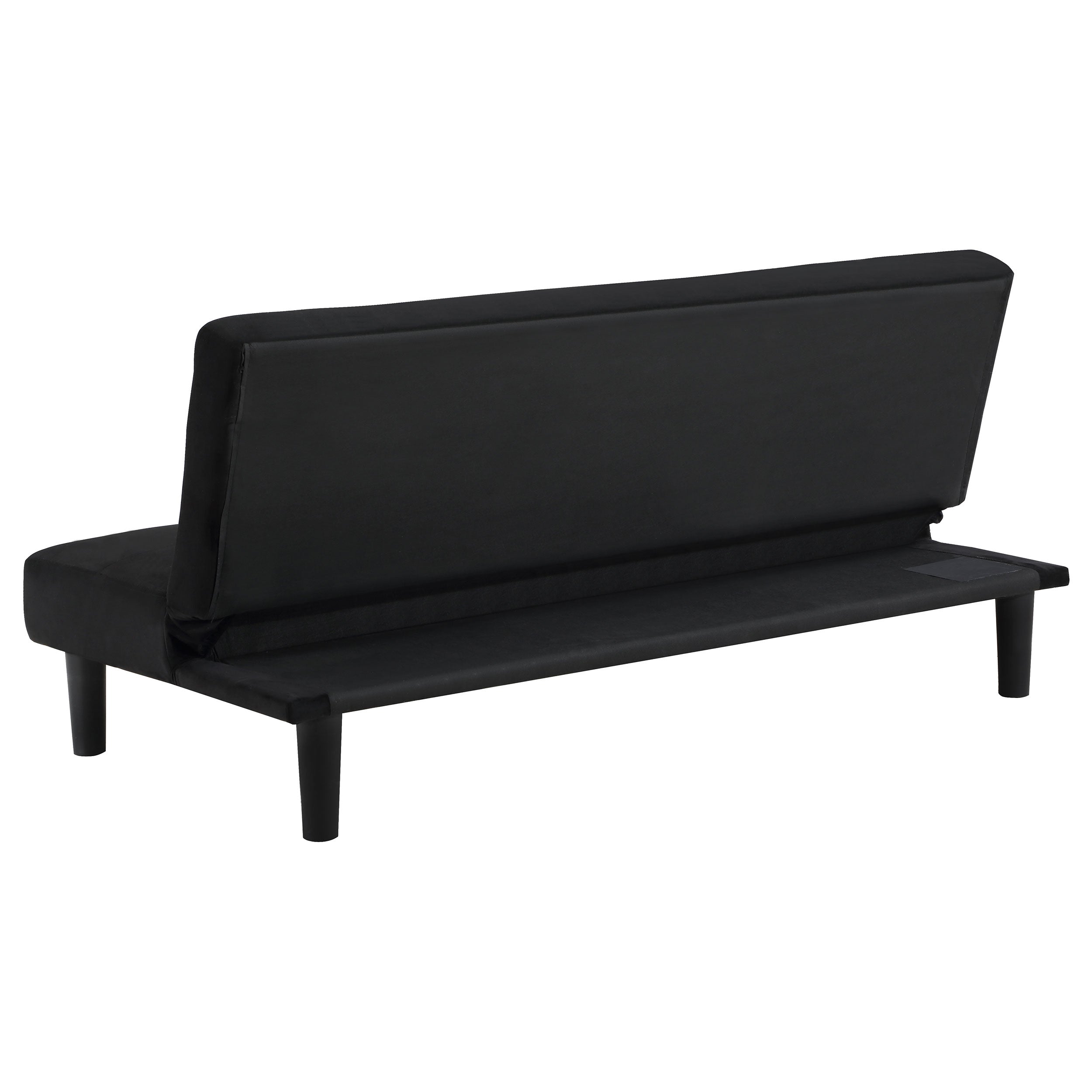 Stanford Upholstered Tufted Convertible Sofa Bed Black — view 8
