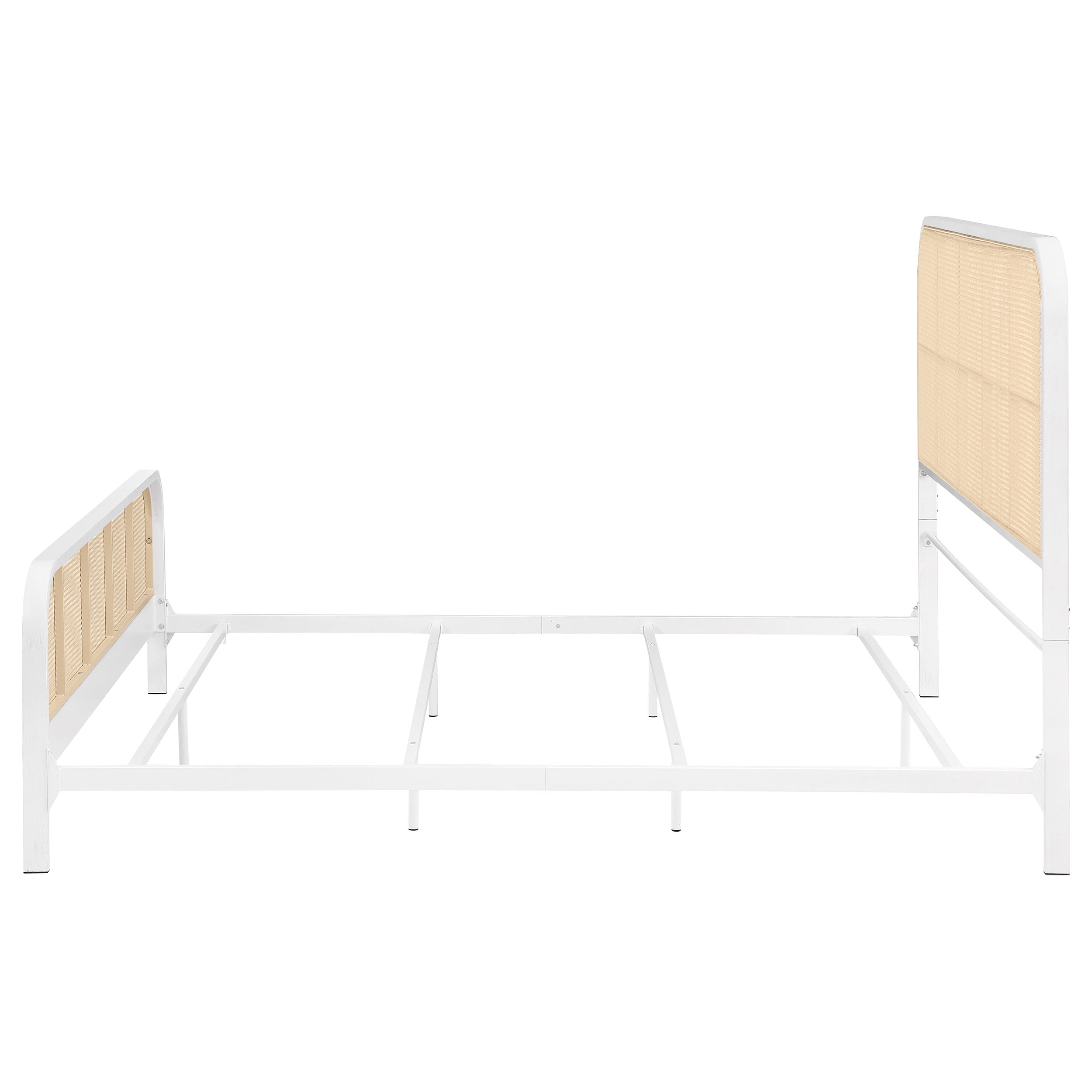 Lanewood Open Cane Webbing Metal Eastern King Bed White — view 5