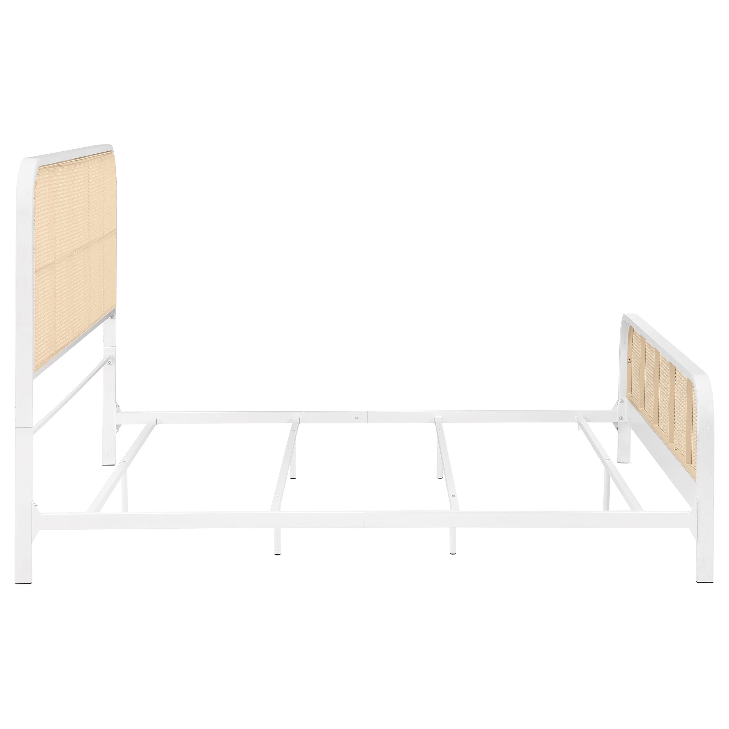 Lanewood Open Cane Webbing Metal Eastern King Bed White — view 8