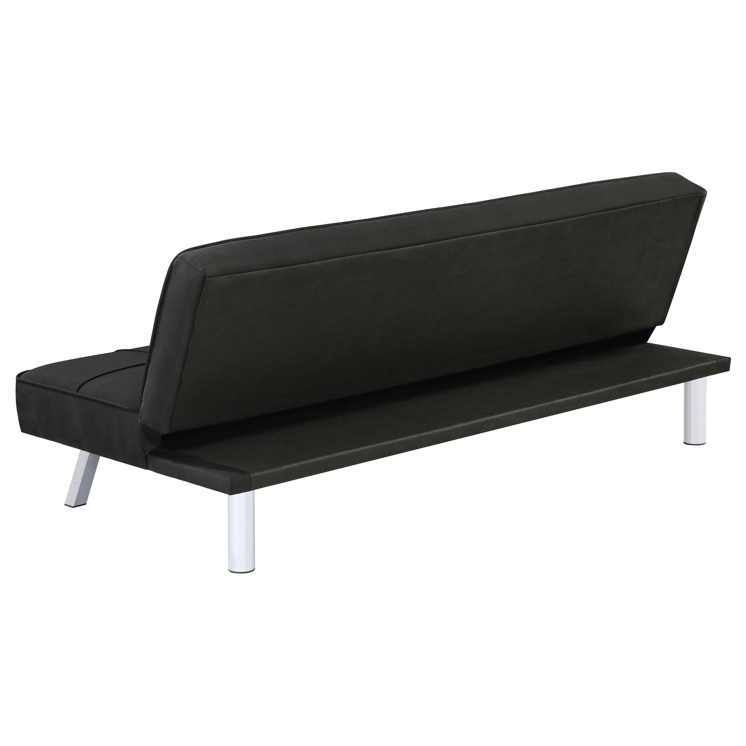 Joel Upholstered Tufted Convertible Sofa Bed Black — view 6