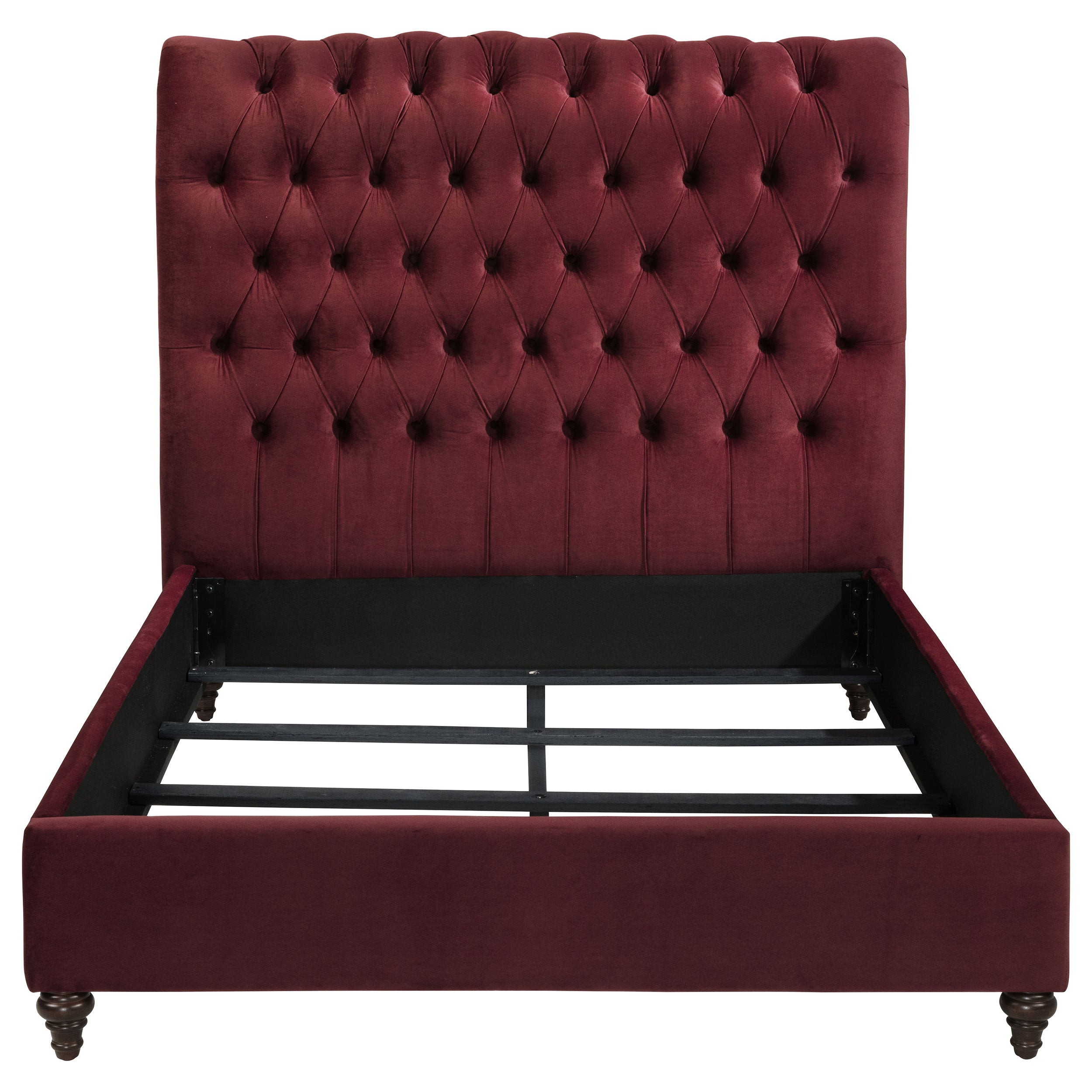 Devon 57-inch Upholstered Full Panel Bed Wine Red — view 4
