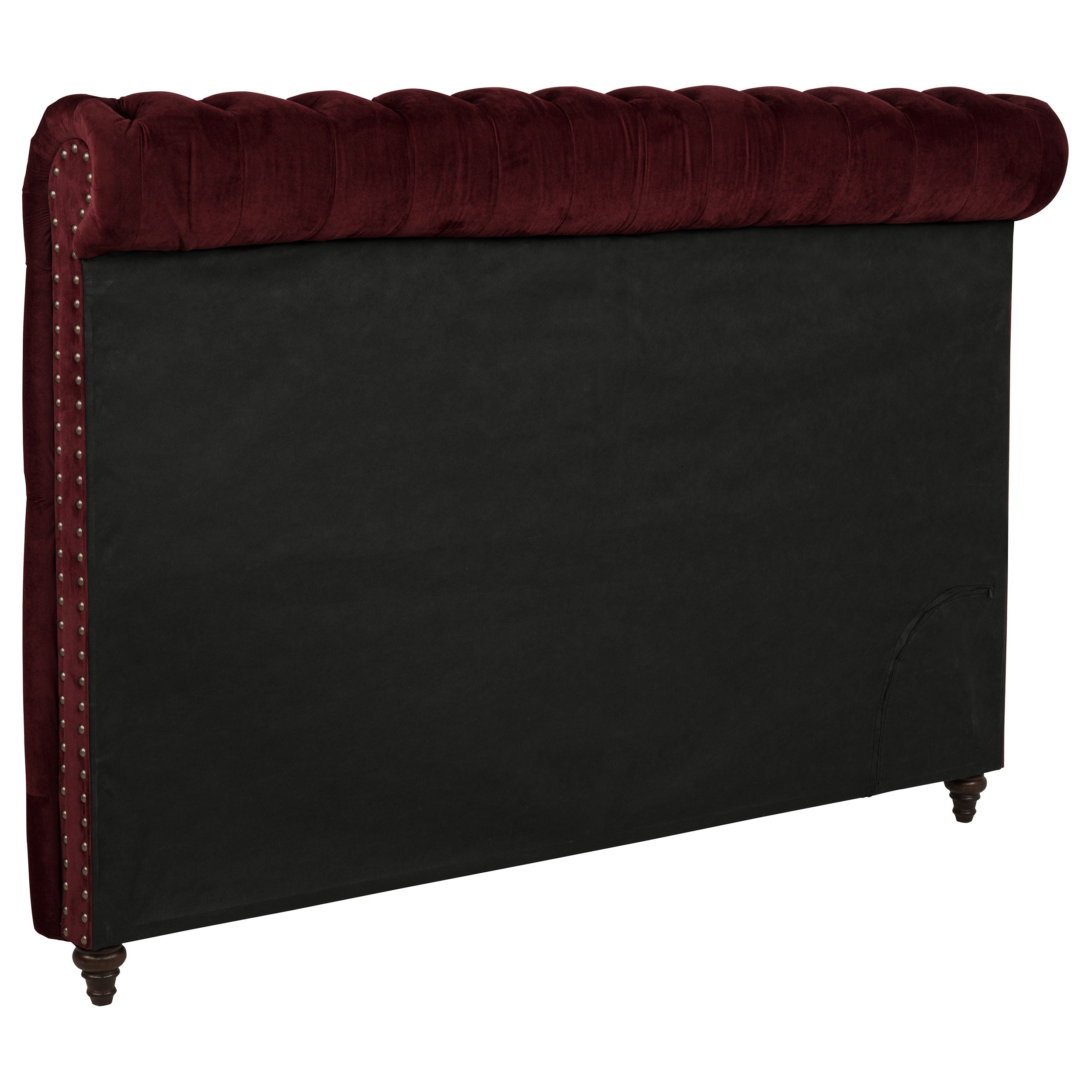 Devon 57-inch Upholstered Eastern King Headboard Wine Red — view 3