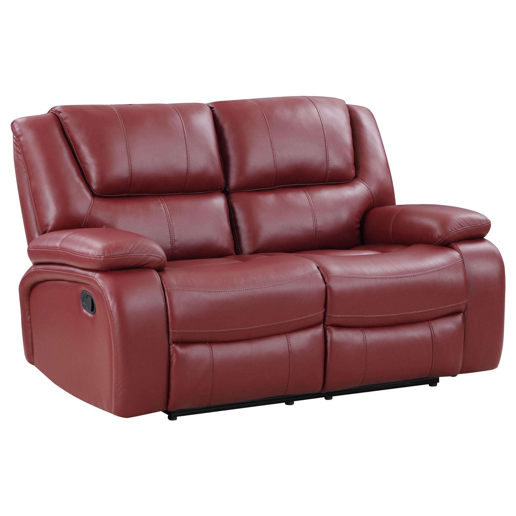 Camila Upholstered Motion Reclining Loveseat Red - Atlantic Fine Furniture Melbourne FL