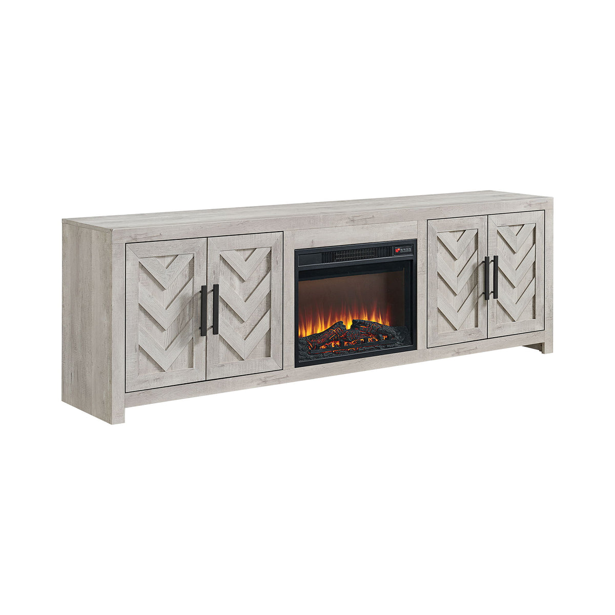 Eleanor TV Console in White by Elements International, view 2