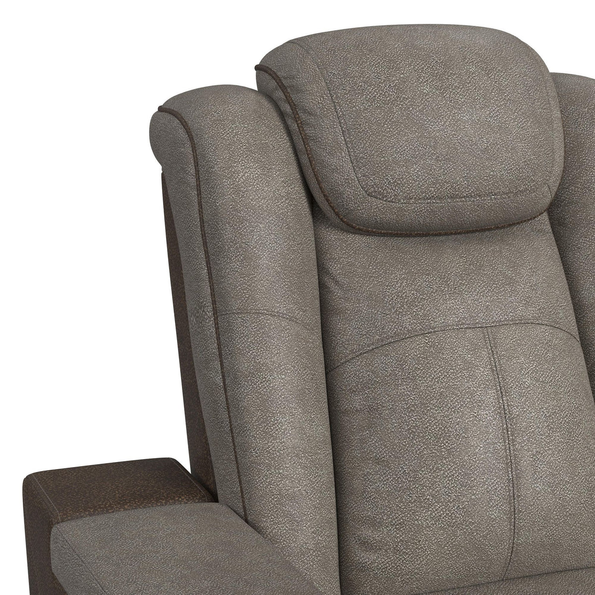 Lantana Power Motion Recliner With Power Headrest, LED , Wireless Charger And Cup Holder in Gray by Elements International, view 4