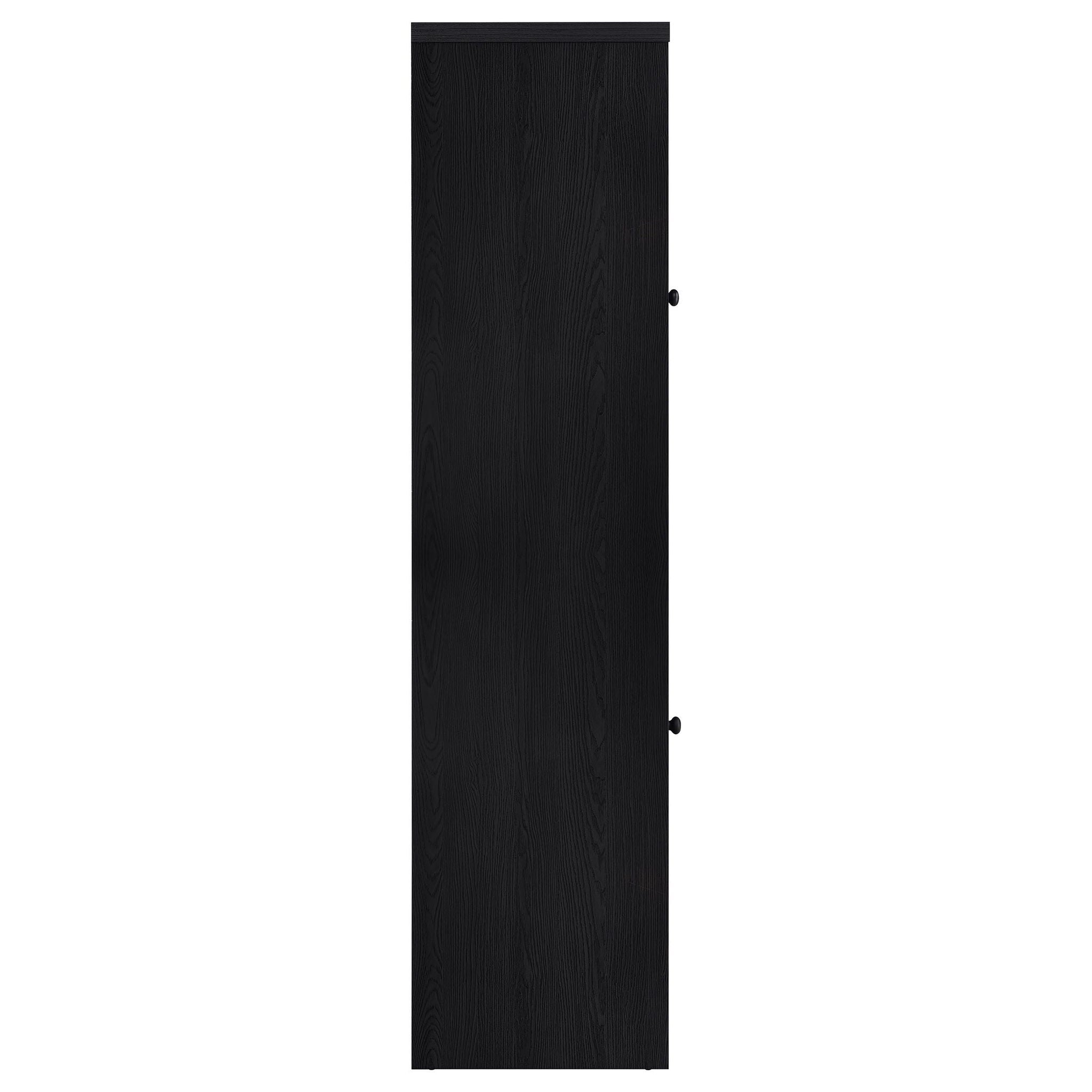 Denison 67-inch 2-door Media Tower Storage Cabinet Black