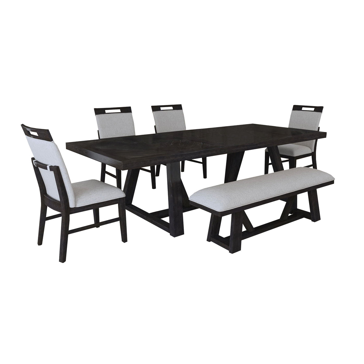 Transcend Standard Height Dining Set in Dark Brown by Elements International, view 2
