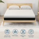12'' Queen Size Hybrid Mattress, Cooling Memory Foam & Pocket Springs Medium Firm - White