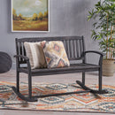 Baxter - Rocking Loveseat - Dark Gray