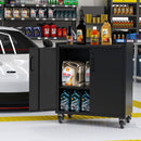 Heavy Duty Metal Garage Storage Cabinet With Wheels Sturdy Tool Organizer