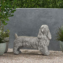 Cocker Spaniel Dog Statue - Gray