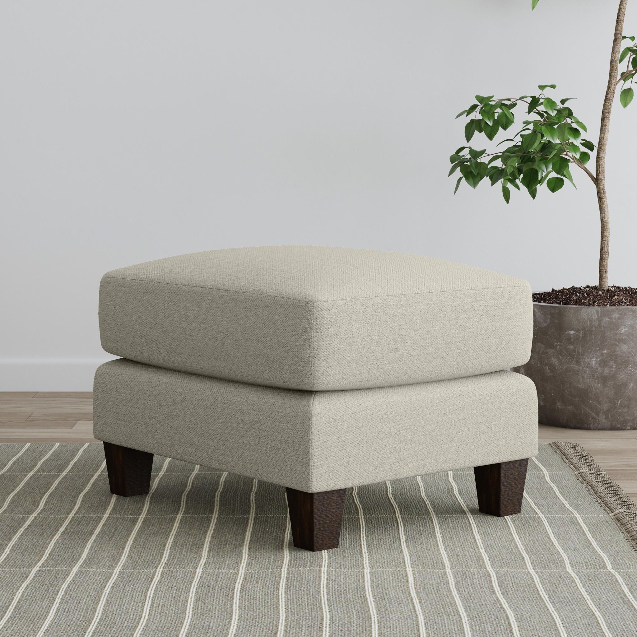 Jay - Fabric Stationary Ottoman