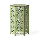 Galore - Side Table With Sunburst Cut Out Design