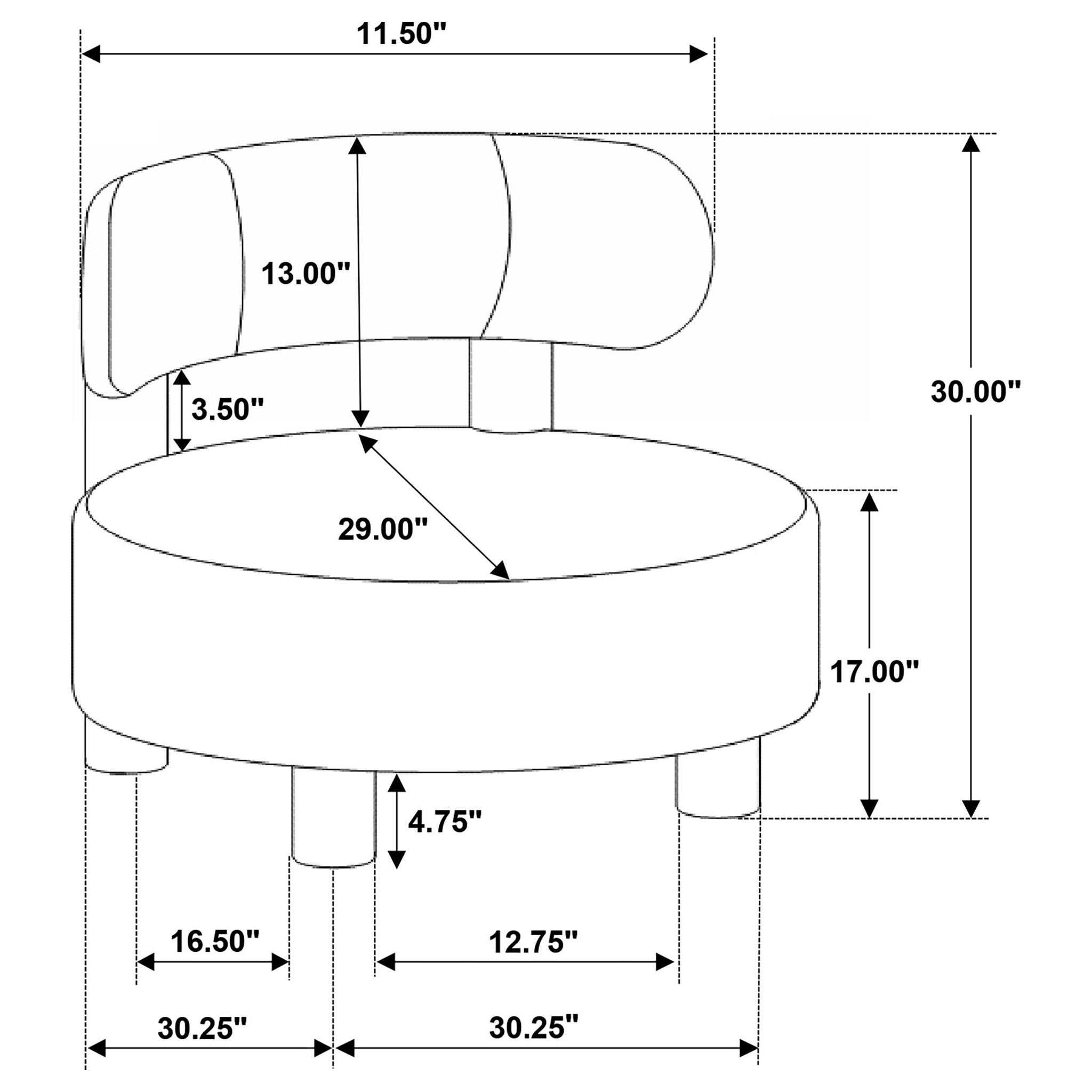 Zonie Boucle Upholstered Barrel Back Accent Chair Blue
