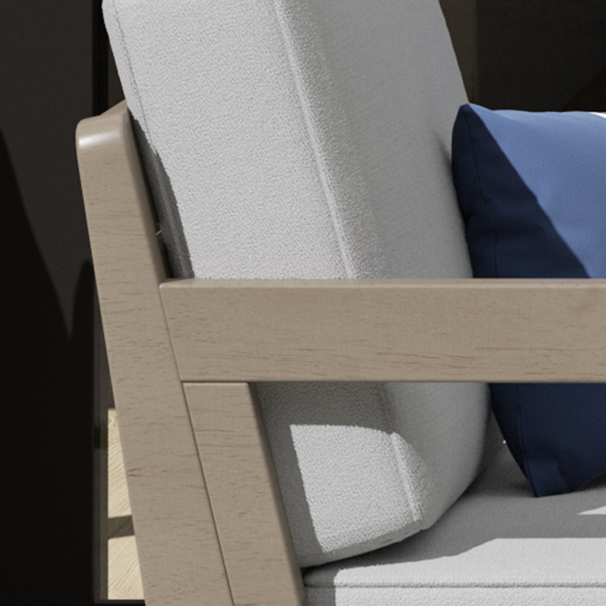 Sustain - 31" Outdoor Lounge Armchair - Dark Gray