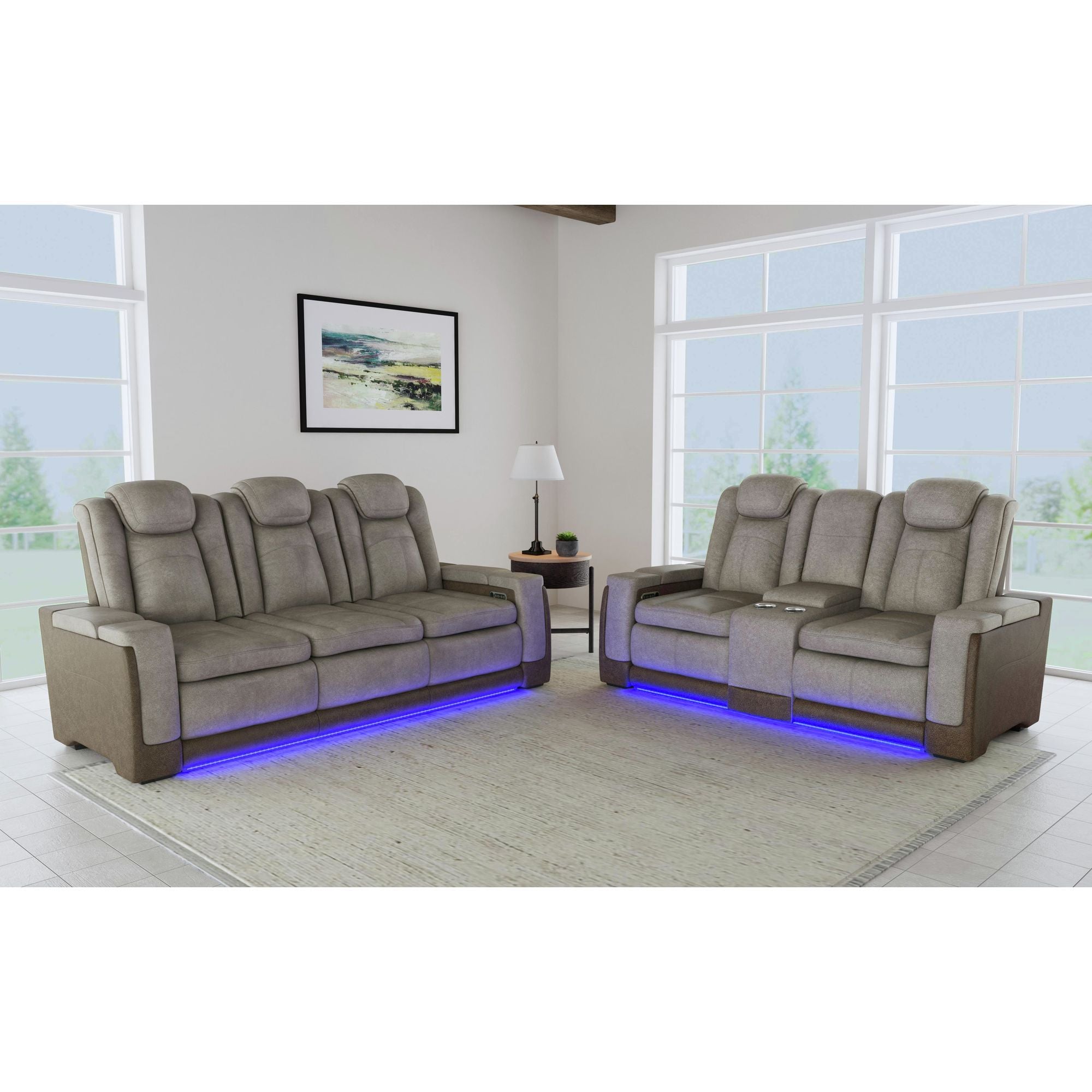 Lantana - Power Motion Sofa With Power Headrest, LED, Ddt, Reading Light And Pws