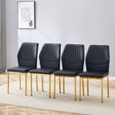 Luxury Simple Chair With Metal Gold Leg