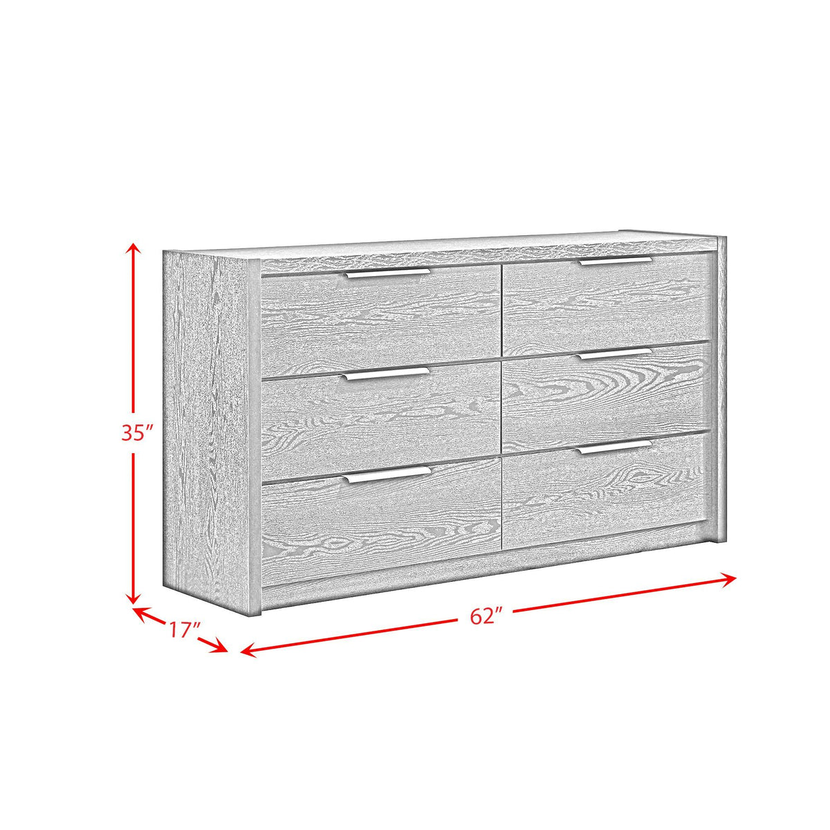 South Bend Dresser For Bedroom in Black by Elements International, view 5