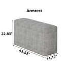 Modern Oversized Modular Sectional Sofa, Sparkling Chenille Fabric Soft Cushion Sofa With 2 Pillows