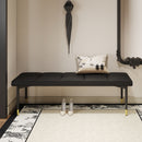 Multifunctional Shoe Bench With Faux Cushion - Black