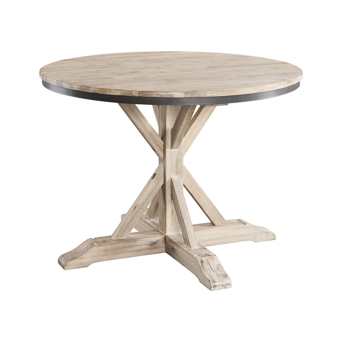 Callista Round Dining Table in Beige by Elements International, view 2