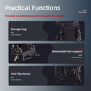 Lightweight Wheelchair Foldable For Adults, Manual Transport Chair With Double Brakes