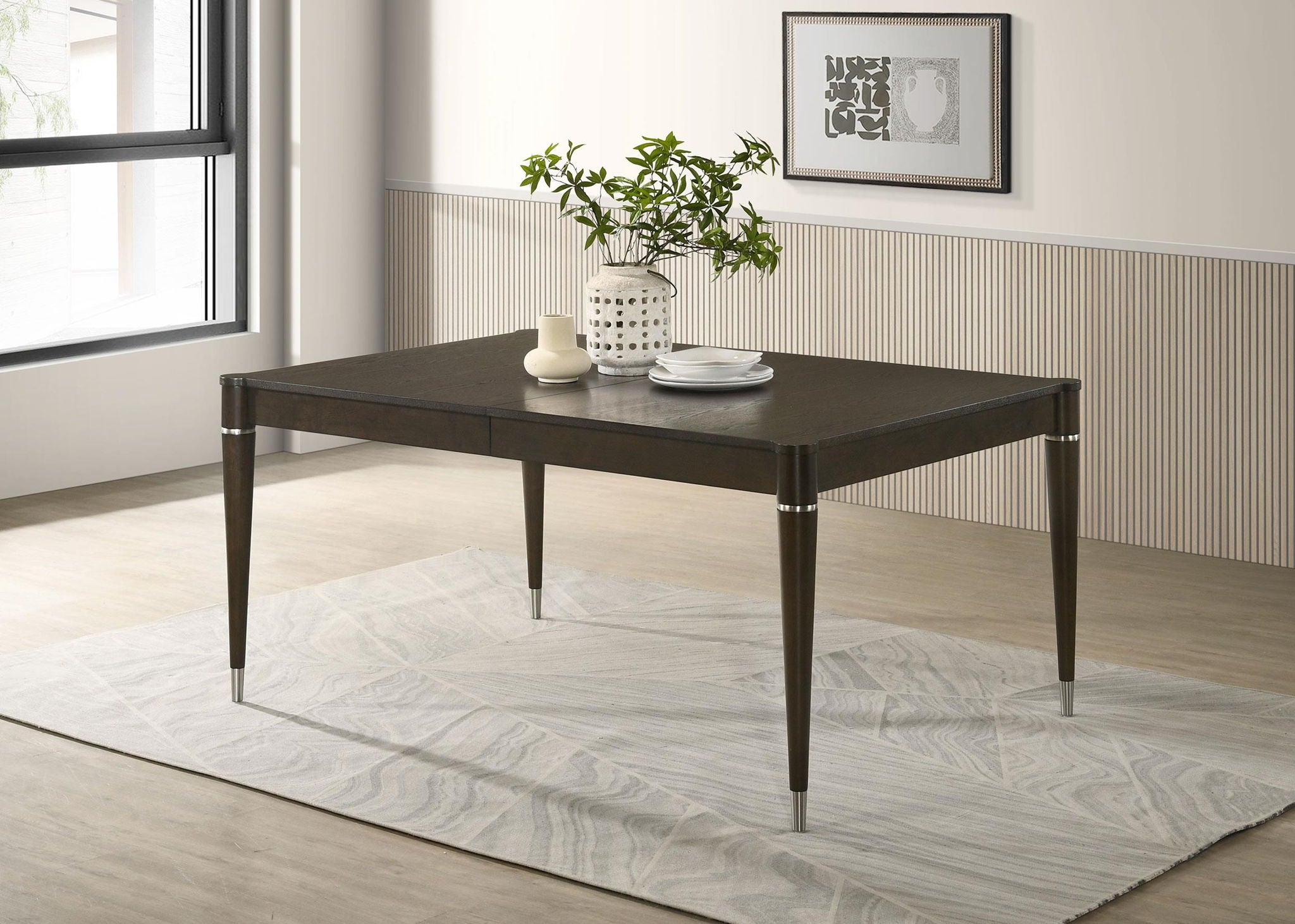 Reseda 81-inch Extension Leaf Dining Table Ash Brown