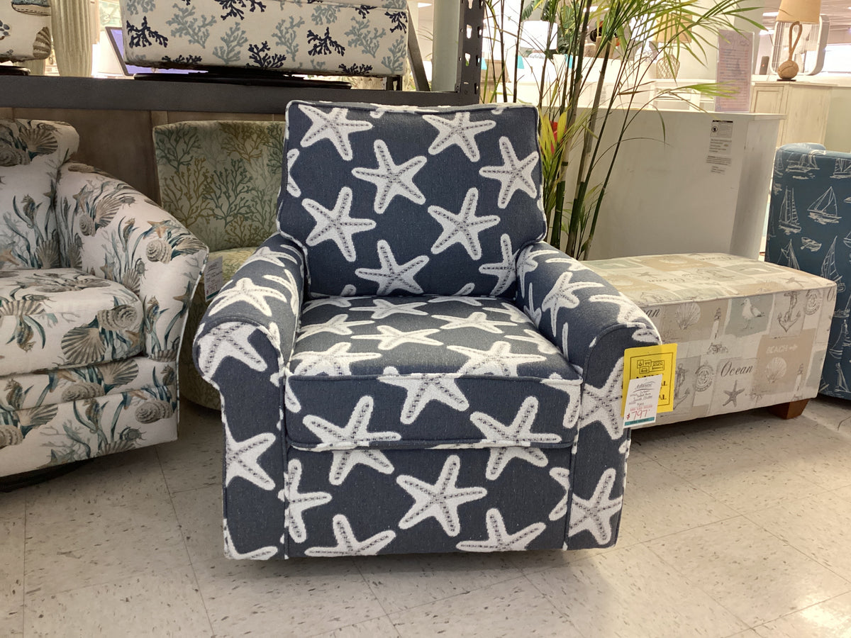 Custom Stanley Rolled Arm Swivel Glider Chair - Atlantic Fine Furniture Melbourne FL