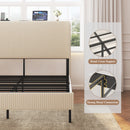 Platform Bed With Metal Frame And Charging Station