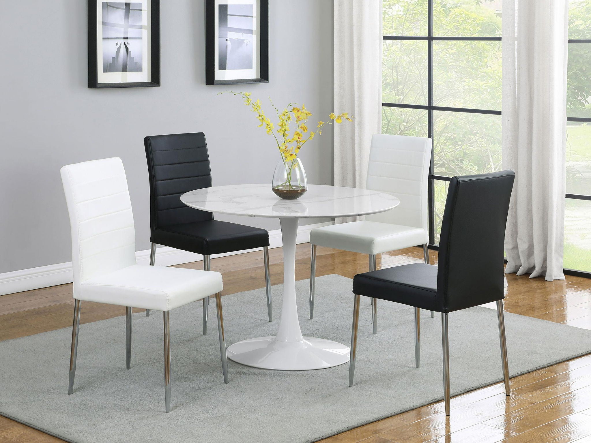 Maston Upholstered Dining Side Chair Black (Set of 4) - Atlantic Fine Furniture Melbourne FL
