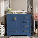 Traditional Bathroom Vanity With Soft Close Doors And Drawers