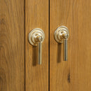 Bathroom Vanity With Seashell Resin Sink, Flip Up Storage, Soft Close Doors - Brown