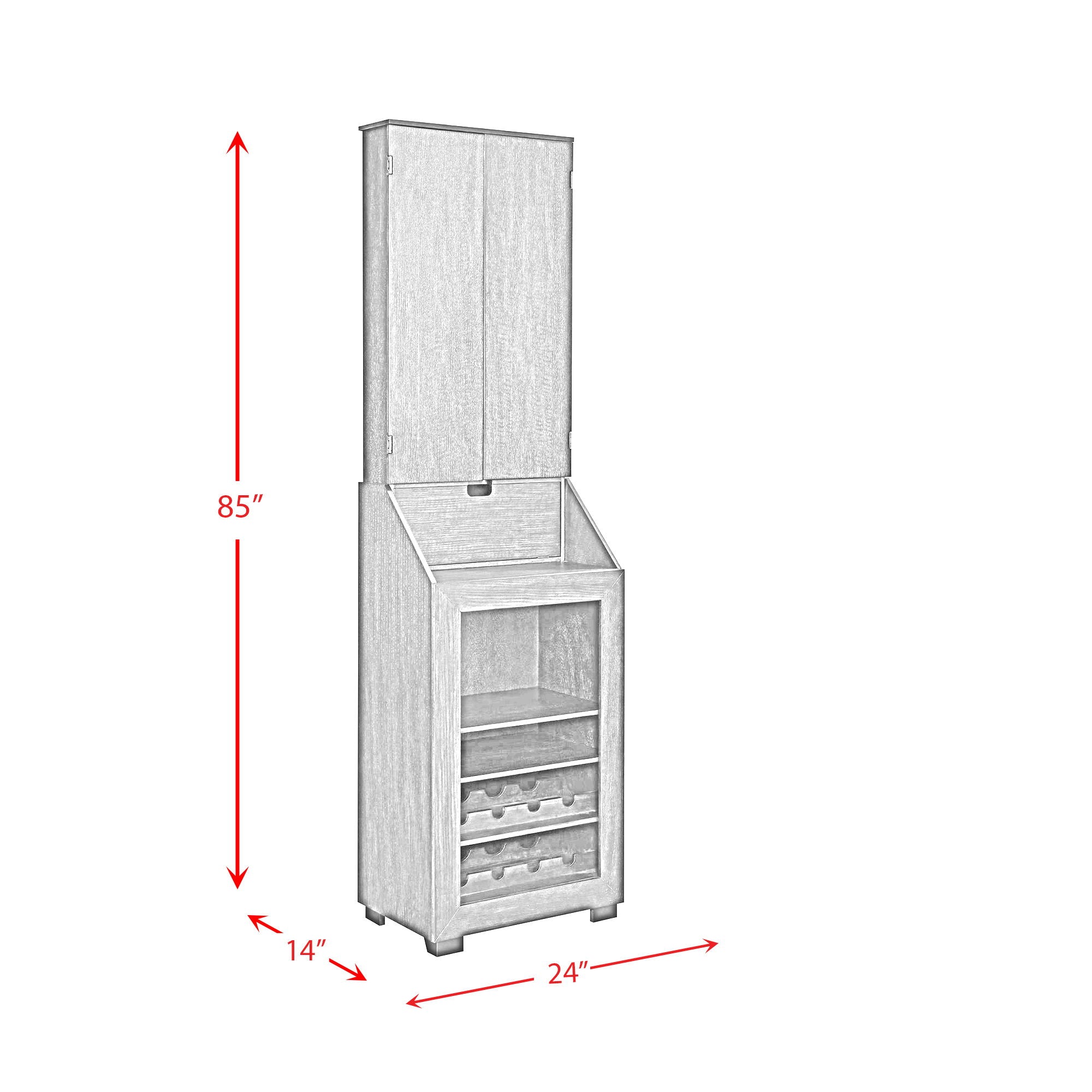 Bone Dartboard Cabinet Ssg-120405 Cabinet With Dartboard in Dark Brown by Elements International, view 4