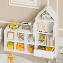 Versatile Children's Bookshelf With House Shaped Design, Multi Functional Storage