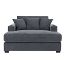 Oversized Chaise Lounger Modern Style Sofa Couch, With Pillows, Charge Station & Cup Holders