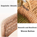 Hammock Swing Chair With Stand For Indoor, Outdoor, Anti-Rust Wood-Colored Frame With Cushion Oversized Double Hammock Chair For Patio Balcony Bedroom Ban On Amazon - Gold / Brown