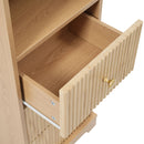 Tall Bathroom Cabinet With 1 Door, 3 Drawers, Open Storage - Wood