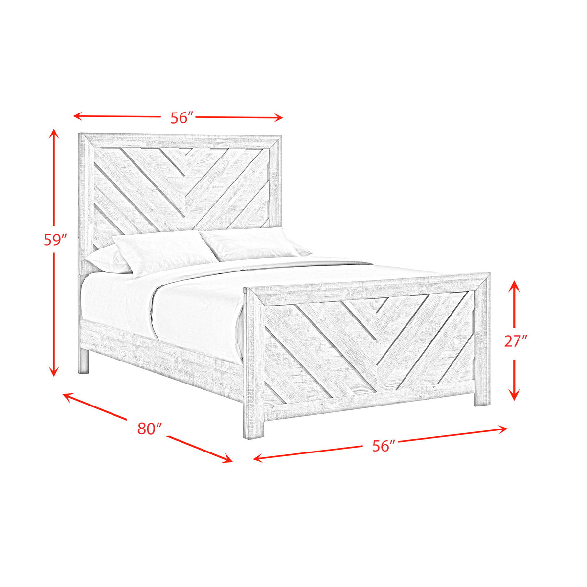 Ellen Bed in Beige by Elements International, view 3