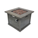 Outdoor Patio Square Gas Burning Mgo Fire Pit, Tank Inside, 40000 Btu