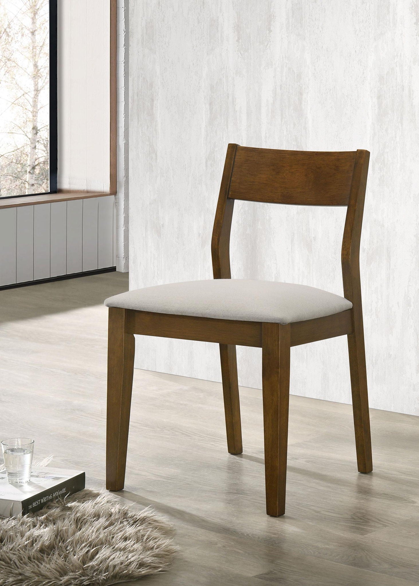 Almonte Dining Chair Upholstered Seat Dark Brown (Set of 2) - Atlantic Fine Furniture Melbourne FL