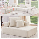 Frame For Oversized Modular U Shaped Sectional, Floor Couch Convertible Compressed Couch Spacious Foam Filled Sofa