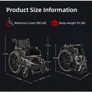 Lightweight Wheelchair Foldable For Adults, Manual Transport Chair With Double Brakes