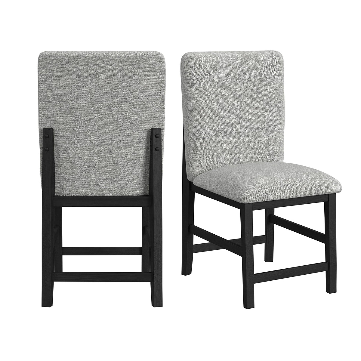 Portland Square Back Counter Stool (Set of 2) in Black / Gray by Elements International
