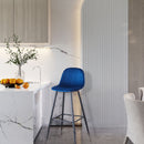 Velvet Barstool With Back (Set of 2)