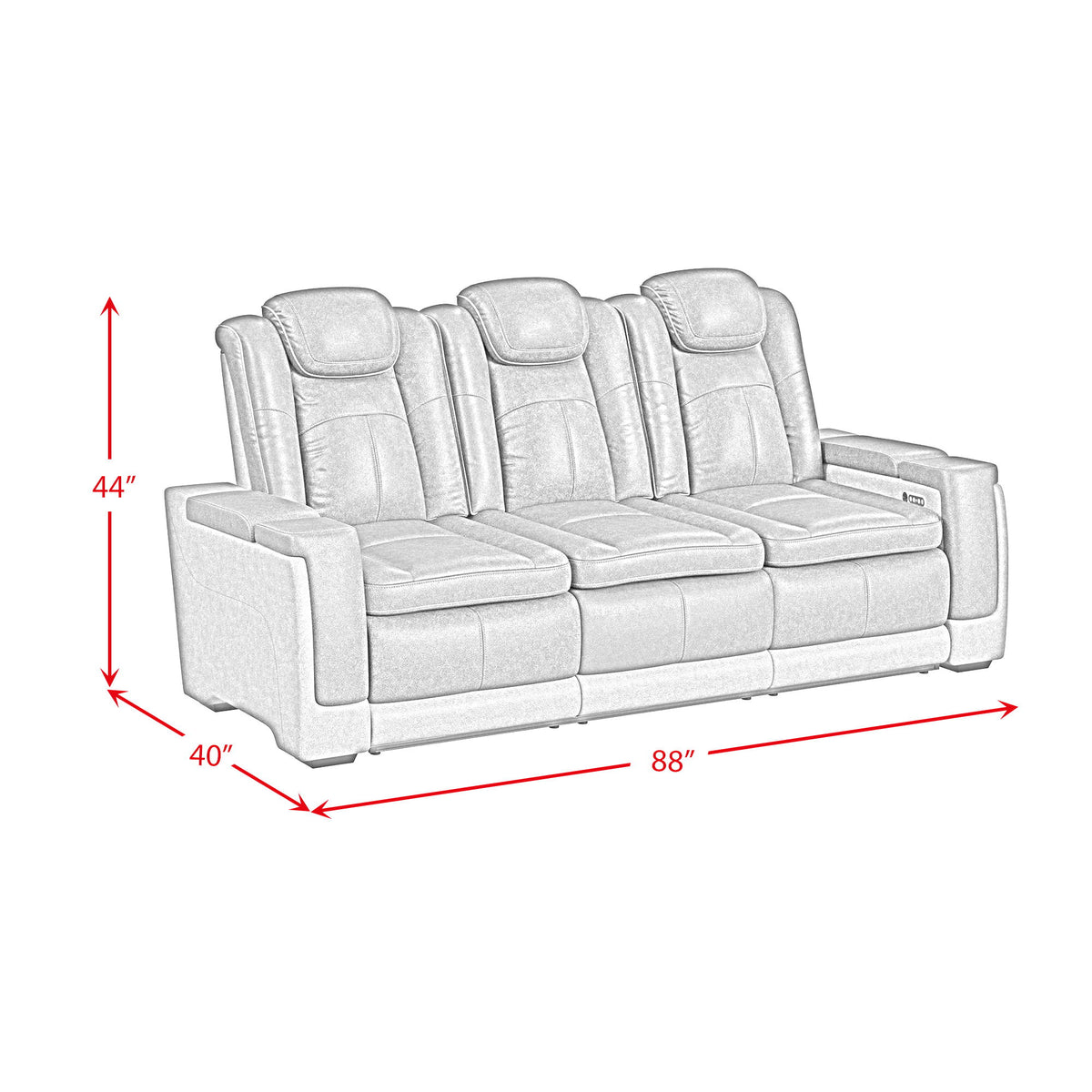 Lantana Living Room Set in Charcoal by Elements International, view 5