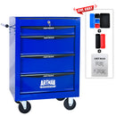 Rolling Metal Tool Chest With Drawers, Steel Storage Cabinet With Ball Bearing Slides